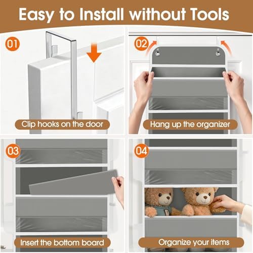 Over The Door Organizer Storage behind Door Hanging Organizer for Nursery
