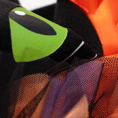Fitwarm Halloween Cat Face Dog Dress, Funny Halloween Costumes for Small Dogs Girl, Pet Apparel, Black, Orange, Purple, Green, XS