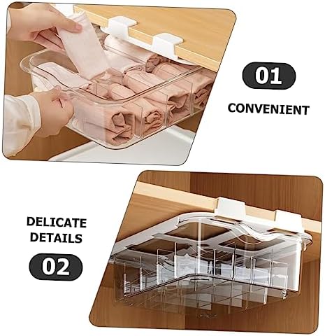 MAGICLULU Underwear and Socks Drawer Organizer with Transparent Compartments Pet Material Storage Box for Closet and Bedroom Capacity Divider for Bras Panties and Clothes Storage