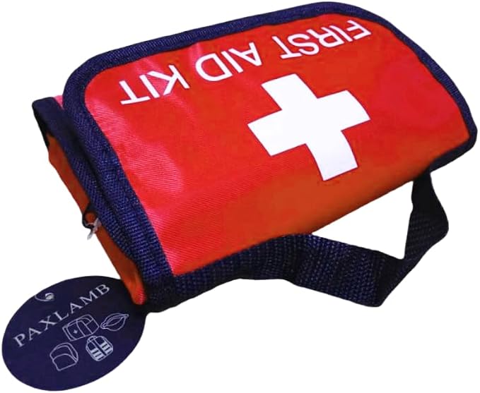 First Aid Bag First Aid Kit Empty Medical Storage Bag Red Trauma Bag for Emergency First Aid Kits Car Workshop Cycling Outdoors (Red Folding)