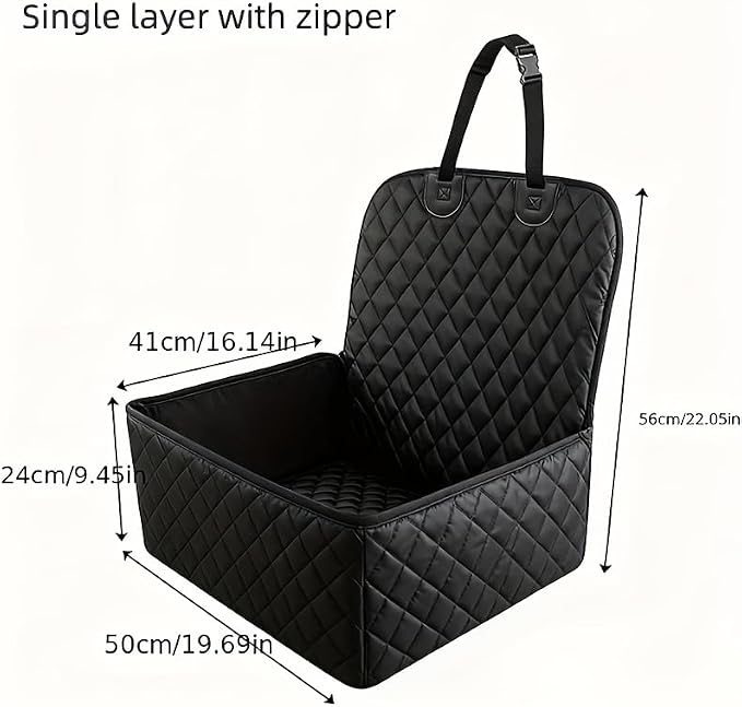 Car Dog Seat for VW Caddy 4 (IV) SA I 2015-2020, Pet Booster Seat Car Travel Bed Puppy Carrier Seat Console Protector Travel Carrier for Small Pets Dogs