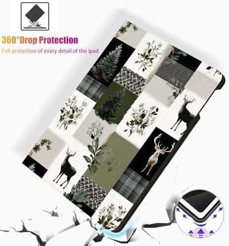 for Samsung Galaxy Tab S6 Lite 10.4" 2020/2022/2024 (SM-P620/P625/P613/P619/P615/P610) Tablet Case,Auto Wake/Sleep,Adjustable Stand Protective Cover - Wolf Pattern