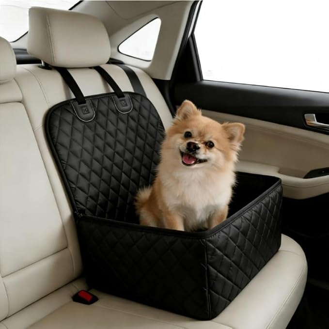 Car Dog Seat for VW Caddy 4 (IV) SA I 2015-2020, Pet Booster Seat Car Travel Bed Puppy Carrier Seat Console Protector Travel Carrier for Small Pets Dogs