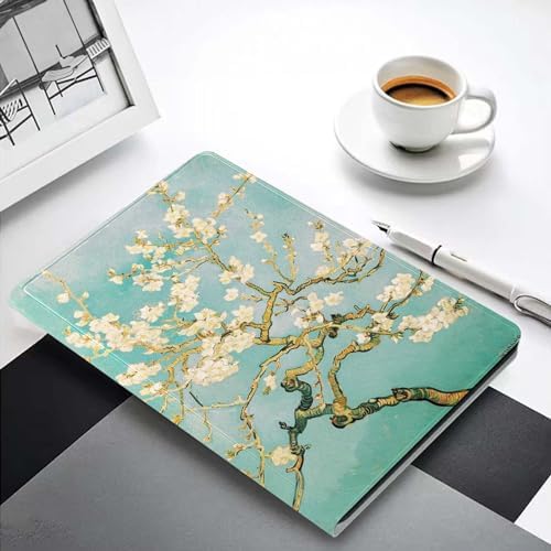 for Samsung Galaxy Tab S6 Lite 10.4" Tablet Case 2022/2020(SM-P610/P613/P615/P619),Premium Leather Folio Stand Auto Wake/Sleep,Multiple Viewing Stand,Almond Blossom Vincent Van Gogh