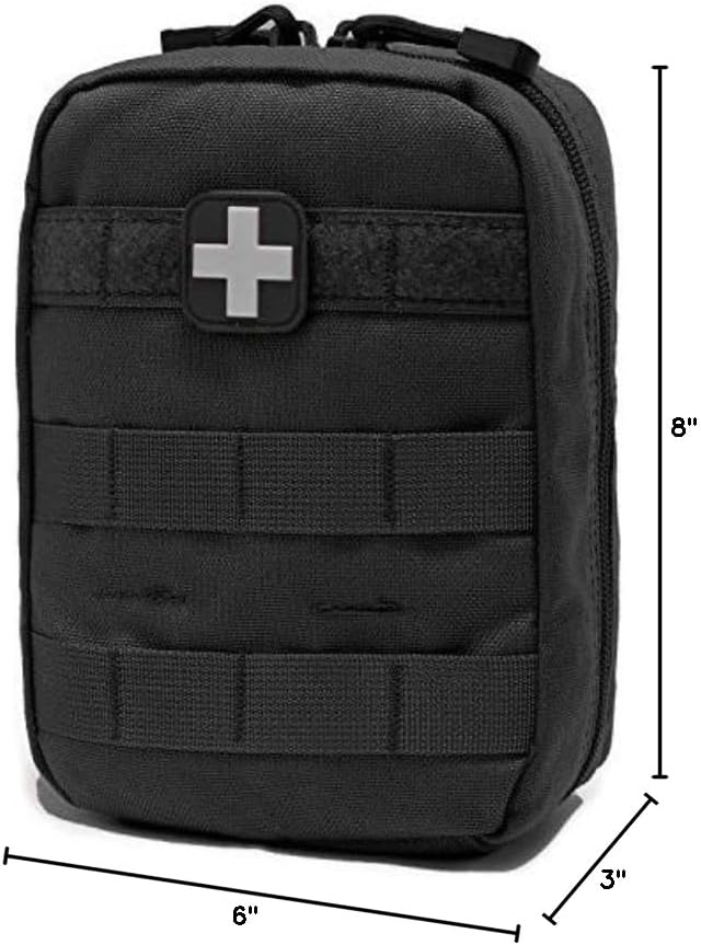 EMT Pouch MOLLE Ifak Pouch Tactical MOLLE Medical First Aid Kit Utility Pouch (With Medical Supplies)