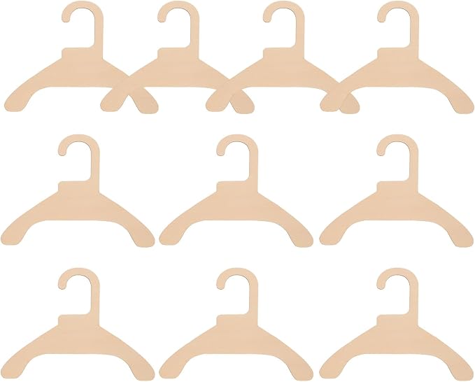 10pcs Small Wooden Pet Clothes Hangers, 6.3in Solid Wood Dog and Cat Clothing Rack, Puppy Apparel Organizer for Closet Storage and Drying