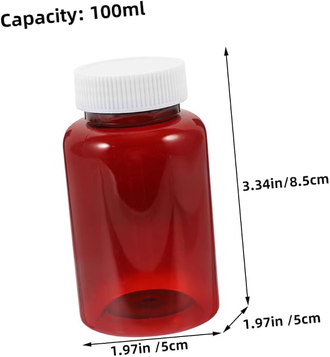 Ipetboom 16Pcs Empty Pill Bottles Securely Seal Your Medications Durable Pet Containers for Travel and Home Storage UV Protection for Quality Assurance