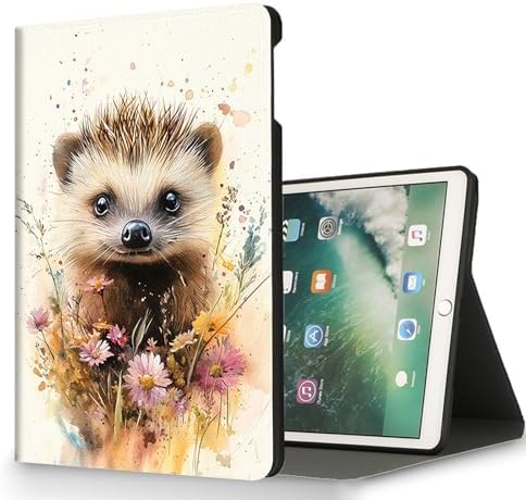 for Microsoft Surface Pro 8-13" 2021 Tablet Case,Auto Wake/Sleep,Adjustable Stand Protective Cover - Cute Hedgehog Flower