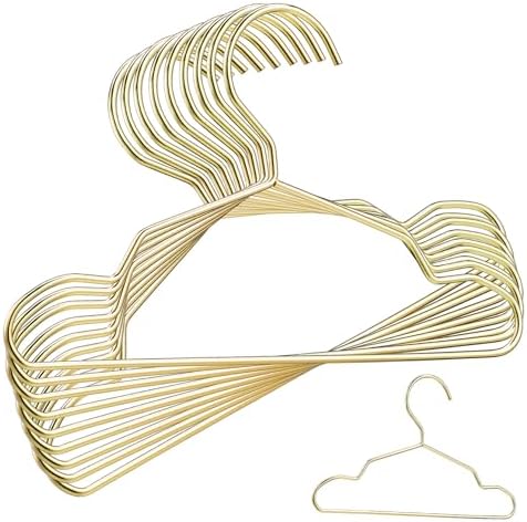 POPETPOP 10 Pcs Mini Dog Costume Hangers Nonslip Metal Clothes Hangers for Pet Apparel Stylish Closet Organizer for Dogs Compact Design Prevents Deformation