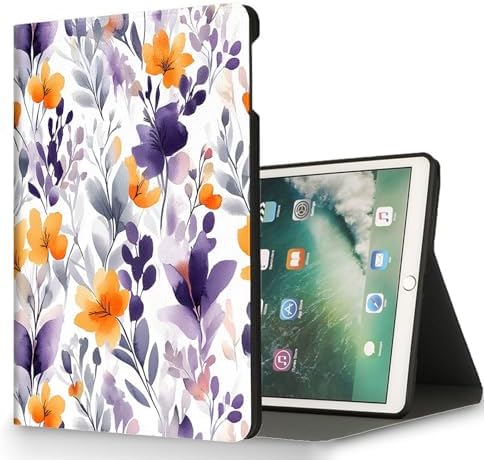 for Microsoft Surface Pro X/Pro X Plus-13 2019/2020/2021/2024 Tablet Case,Auto Wake/Sleep,Adjustable Stand Protective Cover - Watercolor Floral
