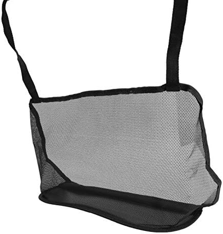 Car Seat Organizer Overhead Console Storage Net Bag with Adjustable Straps for Pet Barrier and Distracted Driving Prevention (Black)