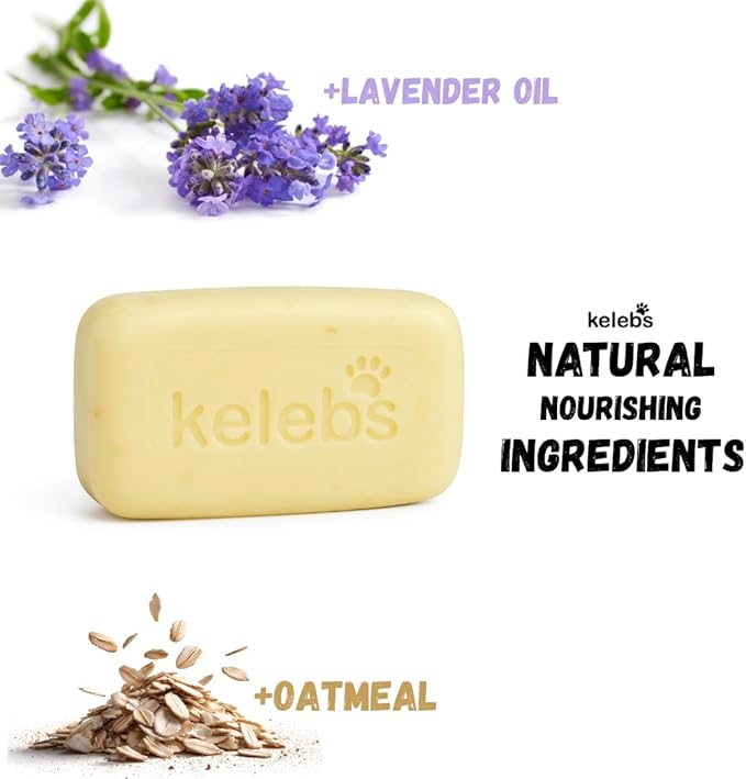 Kelebs Dog Shampoo | Allergies and itching | Dog Shampoo for Sensitive Skin | All Natural Dog Soap Bar with Lavender Oil & Oatmeal | Puppy Shampoo | No Plastic Vegan | 9 - Value Pack