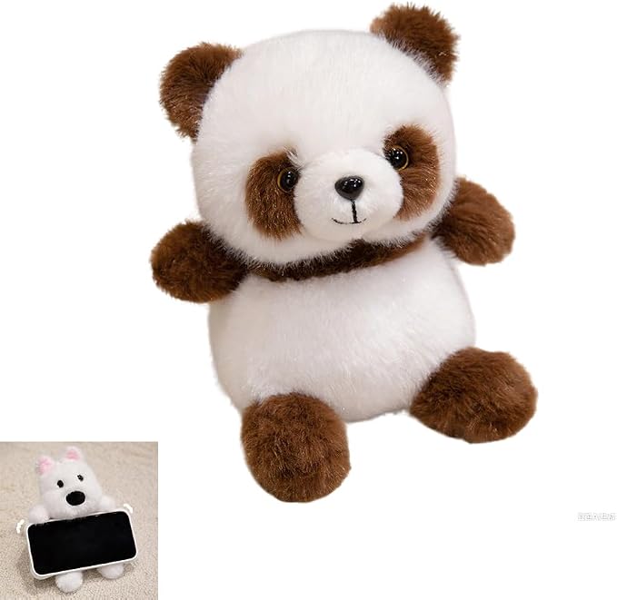 Cute Decoration Cell Phone Holder Stand for Desk, iPhone Mount for Accessories Gifts,Cool Desktop Decor Gadgets to Support Your Cellphone for Men Women Boys Girls to Carry On (Panda-new)