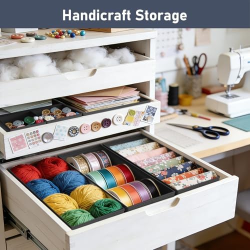 DIMJ Drawer Organizer Clothes - 30 Pack Baby Dresser Organizer for Nursery Closet Organization, Fabric Drawer Organizer Bins for Underwears Socks Bras, Foldable Storage Dividers for Bedroom