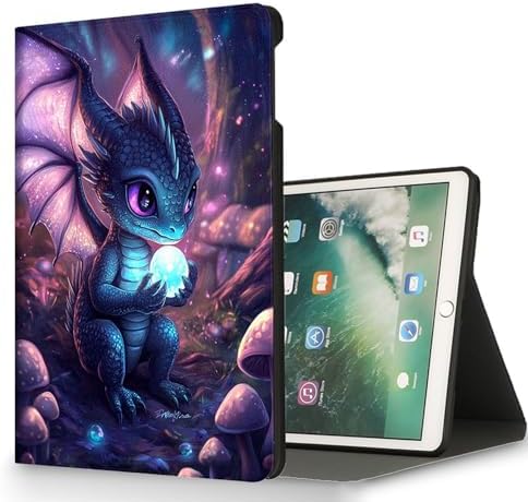 for Microsoft Surface Pro 7 Plus,Surface Pro 7/6/5/4 12.3" Tablet Case,Auto Wake/Sleep,Adjustable Stand Protective Cover - Cute Dragon