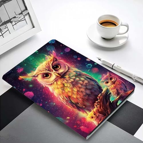 for Samsung Tab A9 Plus/A9+ 10.9 Inch 2023 (SM-X210/X216/X218) Tablet Case,Premium Leather Folio Stand Auto Wake/Sleep,Multiple Viewing Stand,Cute Owl