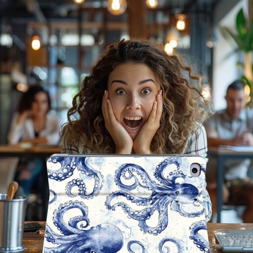 for Microsoft Surface Pro X/Pro X Plus-13 2019/2020/2021/2024 Tablet Case,Auto Wake/Sleep,Adjustable Stand Protective Cover - Octopus Pattern