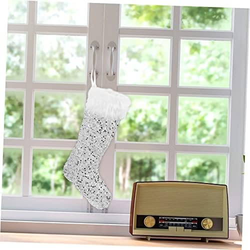 1Pc Xmas Sock Pendant Candy Storage Bag Christmas Packing Sock for Holiday Decorations Craftsmanship for Candy and Design