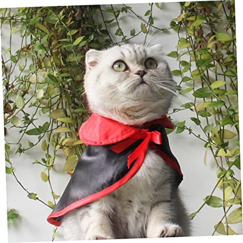 Milisten Cat Halloween Costume Cape Red Pet Apparel Comfortable Material Stand Out at Parties Photos
