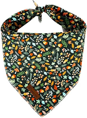 Fall Dog Bandana, UP URARA PUP Puppy Bandana for Small,Medium Dog, Comfortable Cotton Triangle Bid Scarf Dog, Pet Kerchief for Girl Boy Dogs or Cats, Fancy Fall Classic Dog Bid Scarf