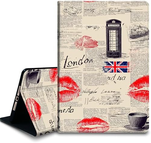 Bxgolkgd Tablet Case for Samsung Galaxy Tab E 9.6 Inch 2015(SM-T560/T561/T567),Shockproof Stand Cover with Heat Dissipation,Auto Wake/Sleep Function,London Vintage Union Jack
