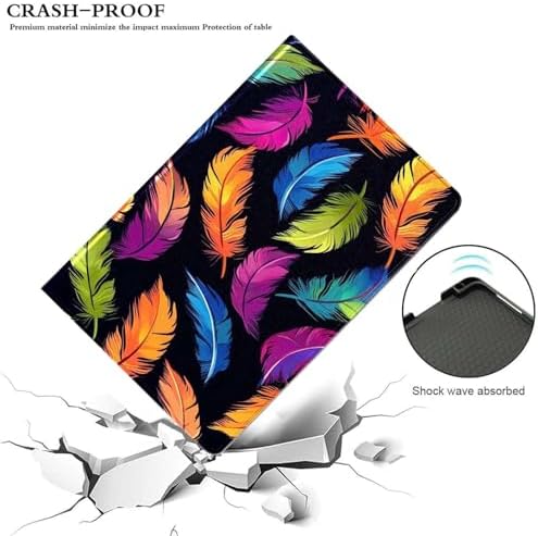 for Samsung Galaxy Tab S9 Plus/S9 FE Plus 5G 12.4 Inch 2023 Tablet Case,Premium Leather Folio Stand Auto Wake/Sleep,Multiple Viewing Stand,Colored Feather