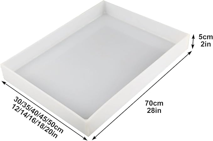 Oil Drip Pan PP Plastic, Leak-Proof Drip Pan, Dog Crate Tray Replacement, Organizer Accessory Tray for Laboratories, Homes, Kitchens, Factory(70x45x5cm/28x18x2in)