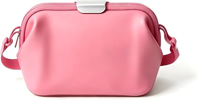 Multi-Use Leakproof Silicone Bag, Waterproof Pouch for Swimsuits, Lunch, Home Caddy, BPA Free, Non-Toxic, Travel Essential(Pink)