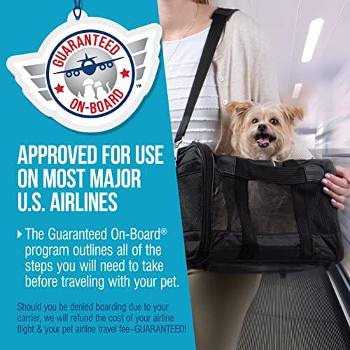 Sherpa Original Deluxe Travel Pet Carrier, Airline Approved & Guaranteed On Board - Black, Small
