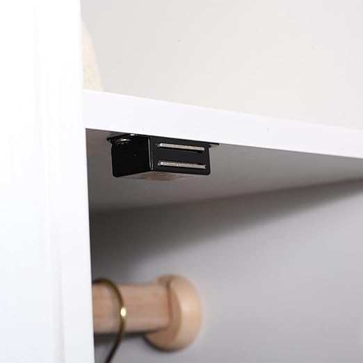 Cabinet Magnets Magnetic Door Catch Stainless Steel Door Magnet for Kitchen Bathroom Cupboard Wardrobe Closet Closures Cabinet Door Drawer Latch 20 lbs (Black 8Pack)