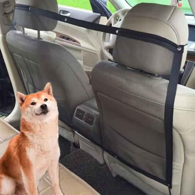 Dog Net Barrier for VW Caddy 2003-2020, Car Pet Barrier Backseat Mesh Partition Protection Fence Divider Net Dog Safety Travel