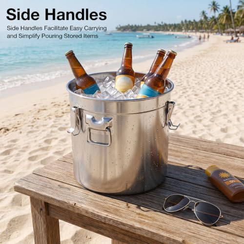 304 Stainless Steel Airtight Canister w/Lid(33L/8.71Gal)