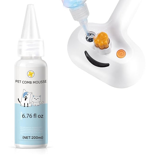 Pet Steam Brush for Dog & Cat – 3-in-1 Spray Hair Removal for Grooming, Softens Fur & Reduces Static 1*Shampoo(Steam Brush not Included)