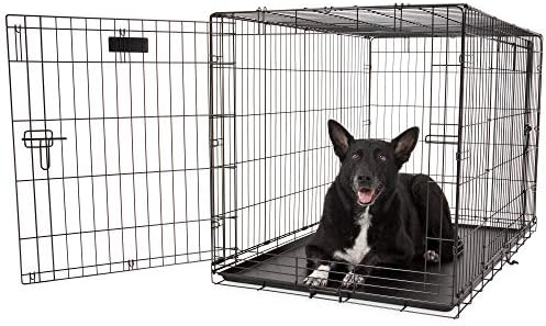 Precision Pet Products Two Door Great Crate Wire Dog Crate, 48 Inch, For Pets 90-125 lbs, With 5-Point Locking System