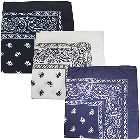 Mechaly 3 Pack Dog Bandana Neck Scarf Paisley Polyester Bandanas - Any Pets