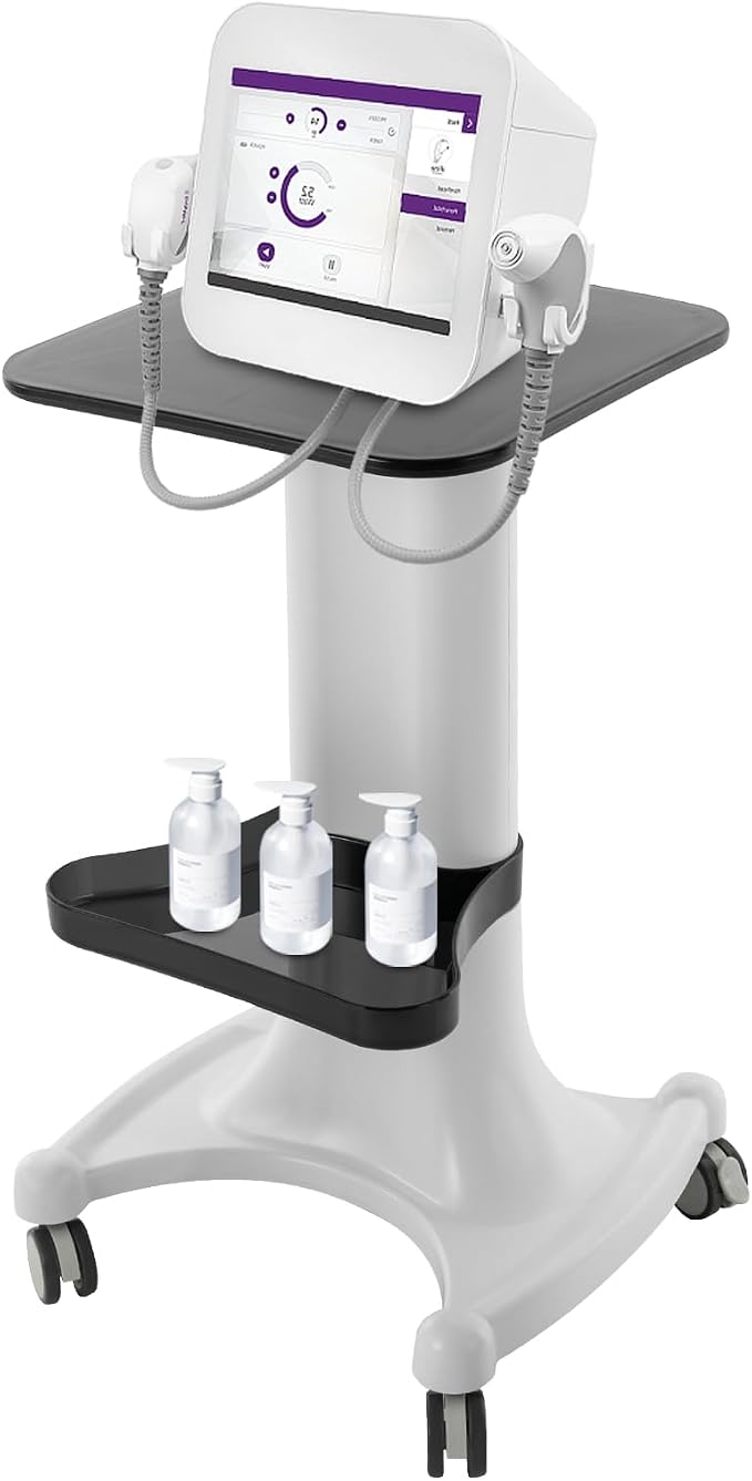 Hairdressing Trolley, Salon Rolling Cart Portable Professional Cart Vehicle Beauty Storage Cart Rolling Bathroom Organizer with Wheels and Trays for Beauty Salons, Pet Shops, Nail Shops (Black White)