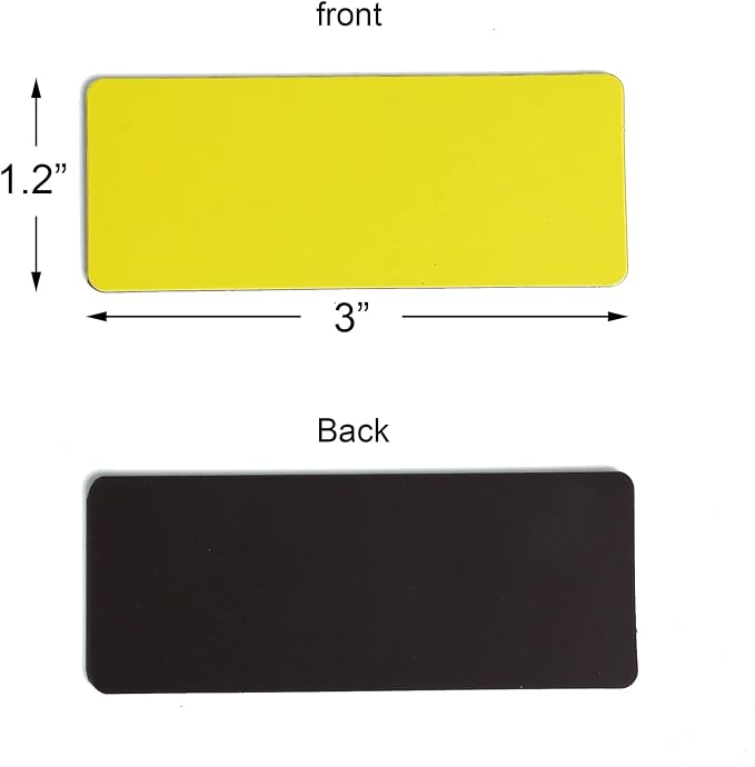 60 Dry Erase Magnetic Labels: 3"x1.2" Blank Name Plates, Name Tags, Strips Magnets - Perfect for Home, Office, School Organization