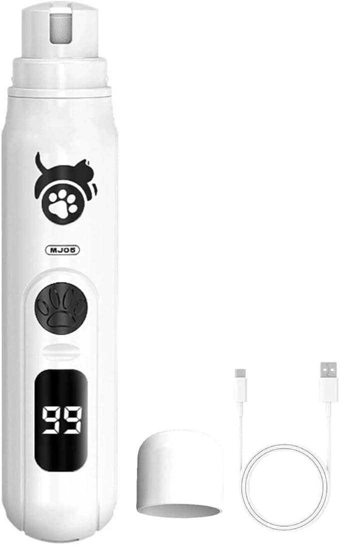 Dog Nail Grinder Quiet Safe Pet Nail Trimmers Professional Dog Nail Clipper Grooming Tools for Small Medium Large Dogs & Cats with 3 Speeds & LCD Screen