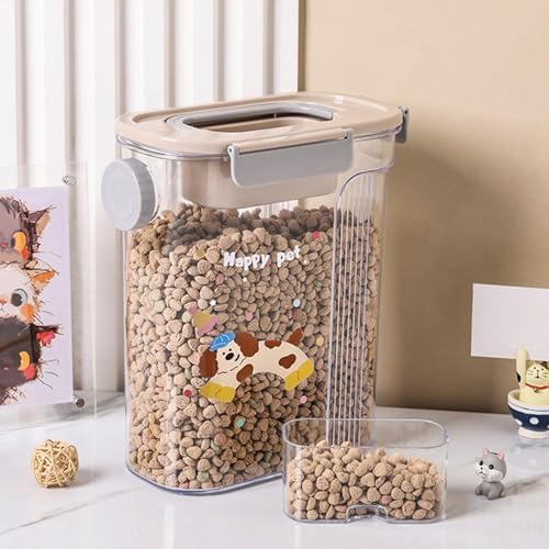 Cat Treat Container Airtight Portable Pet Food Bin with Handle