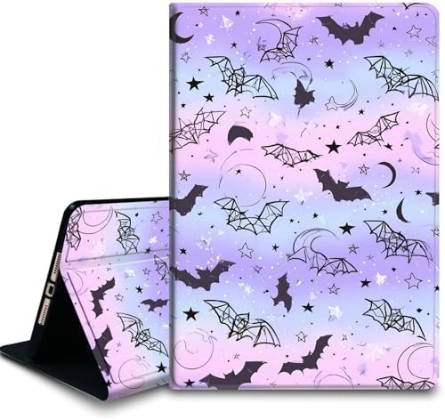 Bxgolkgd Tablet Case for Samsung Galaxy Tab S9 FE 10.9 Inch/S9 11 Inch 2023,Shockproof Stand Cover with Heat Dissipation,Auto Wake/Sleep Function,Purple Starry Sky Bat