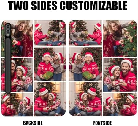 Custom Photo Personalized Flip Case for Samsung Galaxy Tab S9+/S9 Plus 12.4 inch(2023),Model Code: SM-X810/X816B, Samsung Galaxy Tablet Customized Picture Text Leather Stand Cover Protective Case