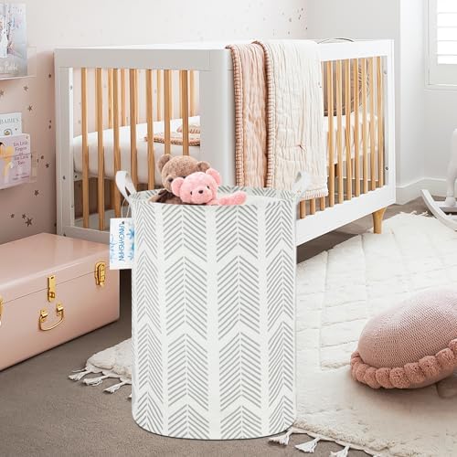 Round Laundry Basket Collapsible Storage Hamper Organizer Arrowhead | Waterproof Canvas Foldable Baskets with sturdy Handles Multi-scene Organizer for Home Play Bedroom Gift Bin