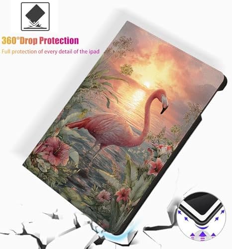 for Microsoft Surface Pro 8-13" 2021 Tablet Case,Auto Wake/Sleep,Adjustable Stand Protective Cover - Flamingo Sunset