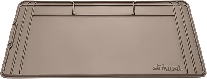 WeatherTech SinkMat – Waterproof Under Sink Liner Mat for Kitchen Bathroom – 34” x 22” Inches - Durable, Flexible Tray – Home undersink Organizer Must Haves, Tan