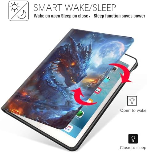 Tablet Case for iPad 11th A16 2025 (11 Inch)/10th Generation 2022 (10.9 Inch),Shockproof Protective Cover with Stand,Auto Wake/Sleep,Dragon