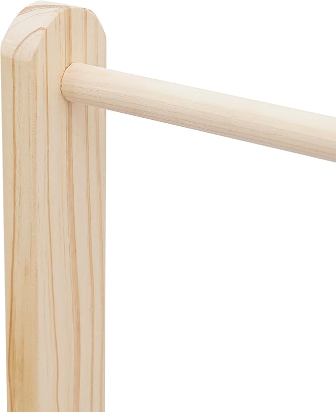 Retail Garment Display Stand, Children Pet Clothing Garment Display Rack, Removable Cross Bar, Stainless Steel Screws, 22'', Wooden