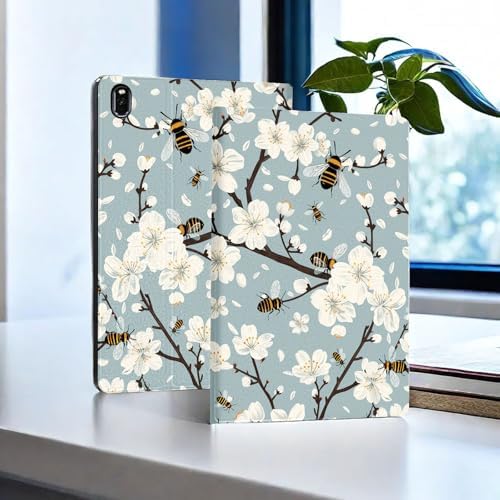 for Samsung Galaxy Tab A 8.0 2019 Model T290/T295 Tablet Case,Auto Wake/Sleep,Adjustable Stand Protective Cover - Skull Butterfly Flower
