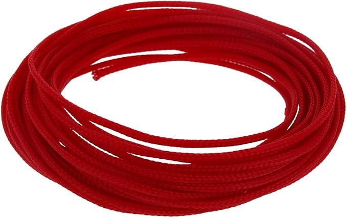 Heyiarbeit 10m/32.8ft PET Expandable Braid Cable Sleeving Flexible Wire Mesh Sleeve Red 3mm