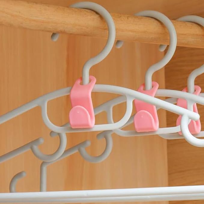 Hanger Connector Hooks PVC Assorted Color 20 X Hanger Hooks | Pvc Build, Assorted Color, Space-Saving Hanger Connector Hooks, 20 X Hanger Hooks for Closet Organization