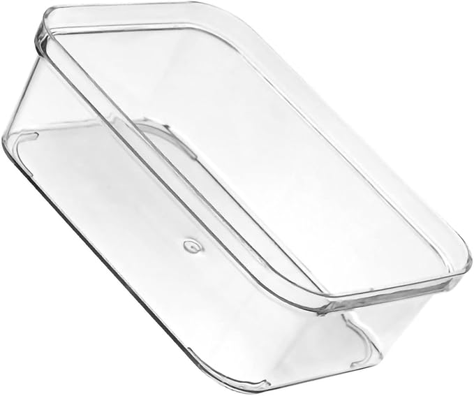 GOTOTOP Drawer Organizers, Transparent PET Drawer Storage Trays, Stackable Divider Box for Kitchen Bathroom Office Bedroom, Visible Classified Storage for Daily (Medium Square Box)